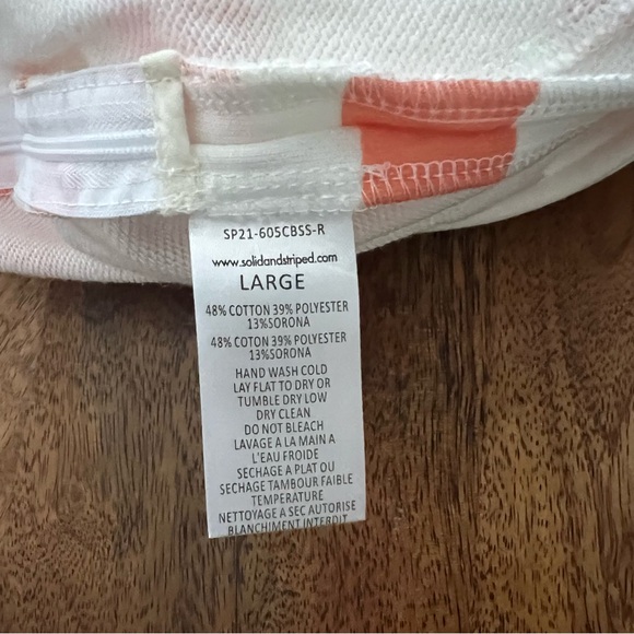 Anthropologie Solid & Striped Shorts Pink Orange Size Large EUC - Picture 4 of 4